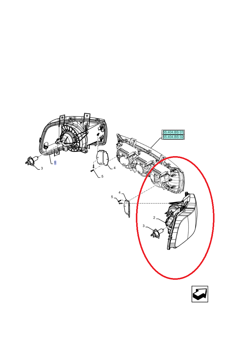 ПЕРЕДНИЙ ПРАВЫЙ ФОНАРЬ NEW HOLLAND CNH 87455672