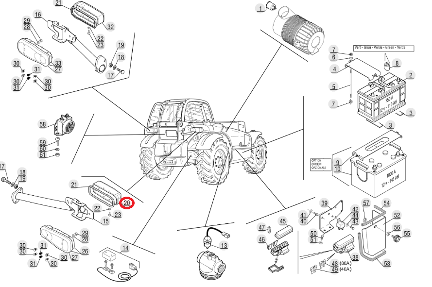 ОБОРУДОВАНИЕ ДЛЯ СВЕТОДИОДНЫХ ЛАМП MANITOU 224936 MT MLT OEM