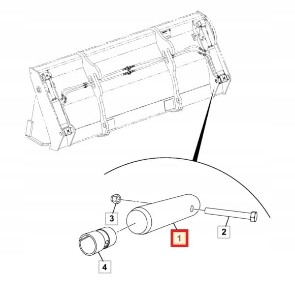JCB штифт привода ковша передний нижний 38X200 811/90485