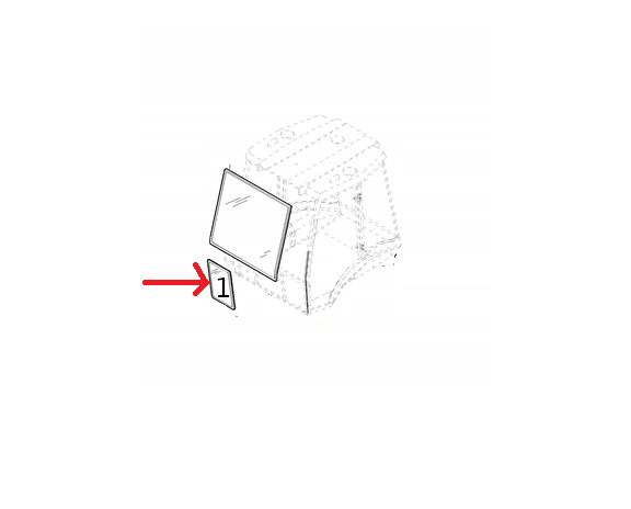 ПЕРЕДНЯЯ НИЖНЯЯ ПРАВАЯ КРЫШКА CASE 580ST 85801622 ЗАМЕНА