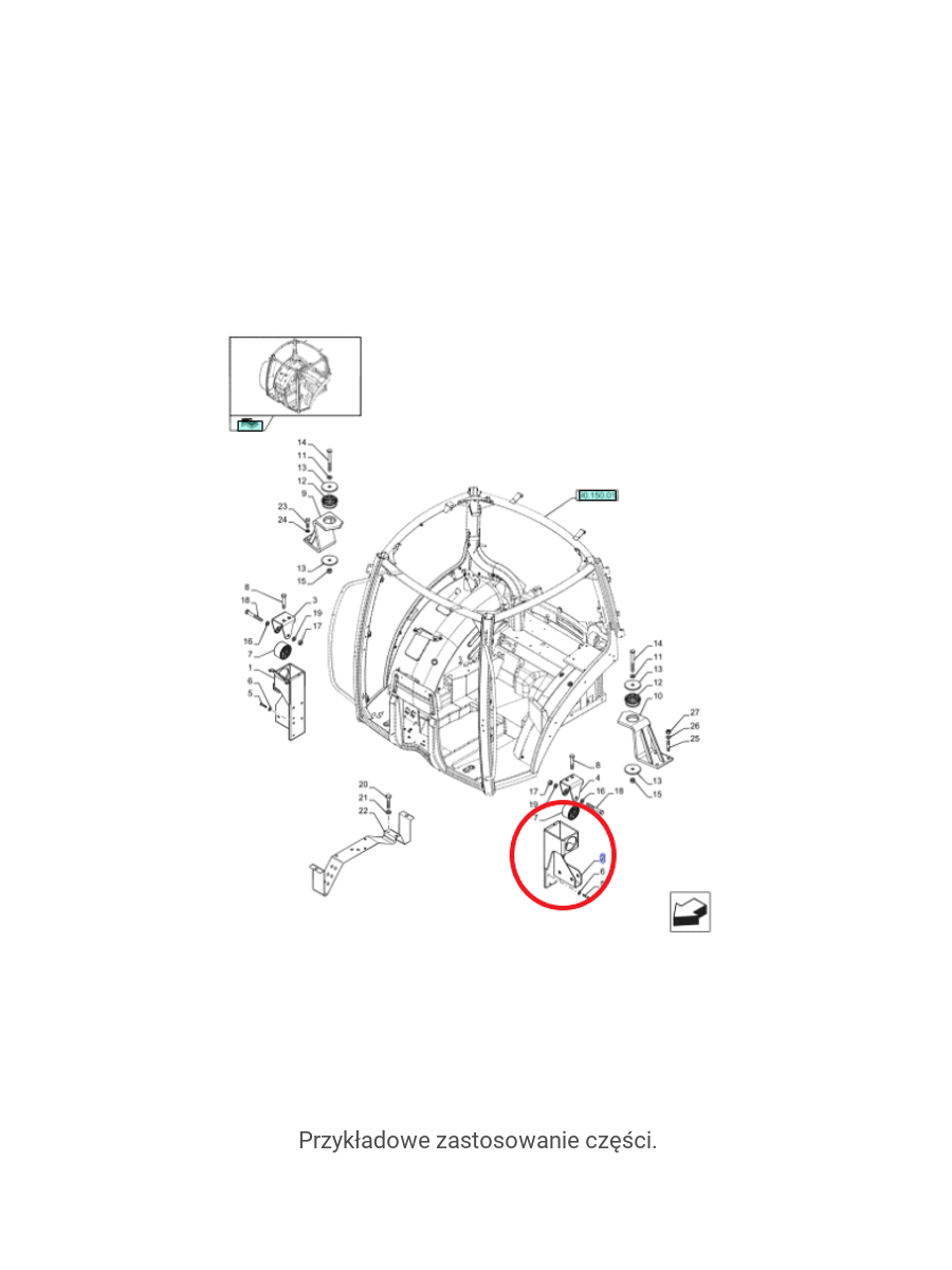 Левый упор кабины New Holland CNH 84353071