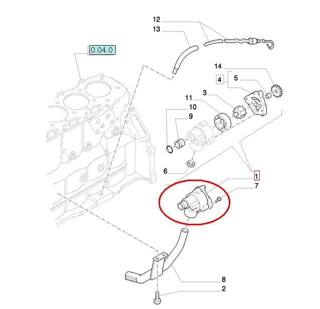 Масляный насос NEW HOLLAND CASE E9NN6600BB - 87802585