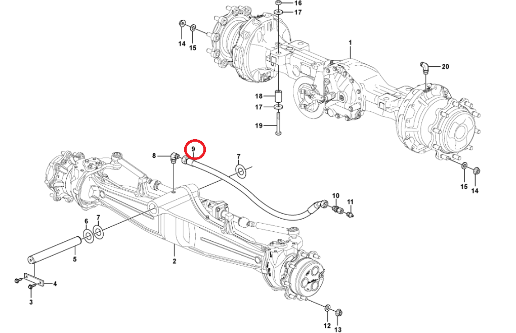 ШЛАНГ СИСТЕМА ПОДВЕСКИ VOLVO BL60 61 70 71 11888494