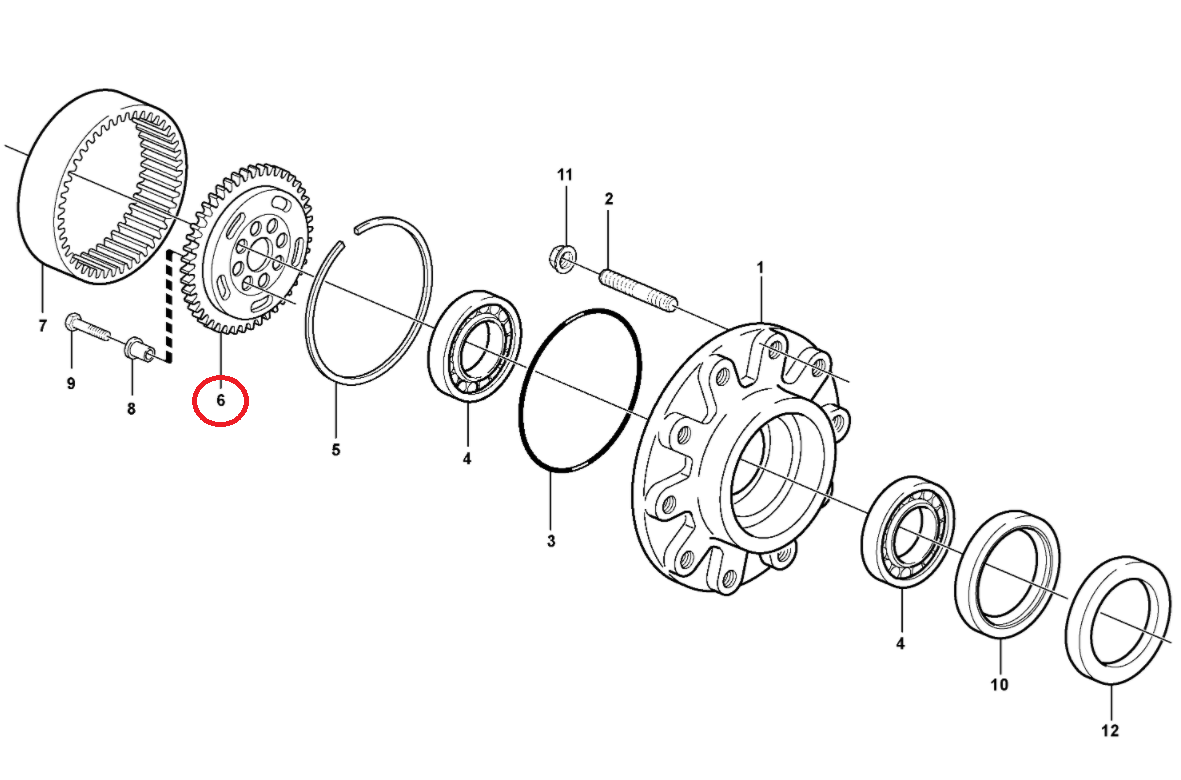 ЗУБЧАТАЯ РЕЙКА ВЕНОК VOLVO BL70 71 11709362