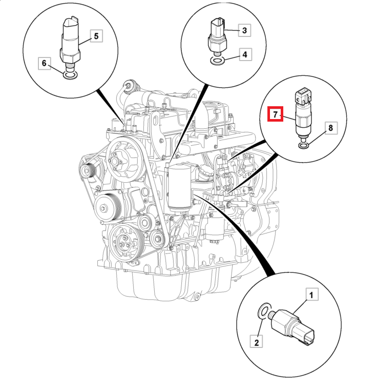 Датчик пожаротушения Delphi (ESOS) 716/30255 JCB 3CX 4CX 2CX