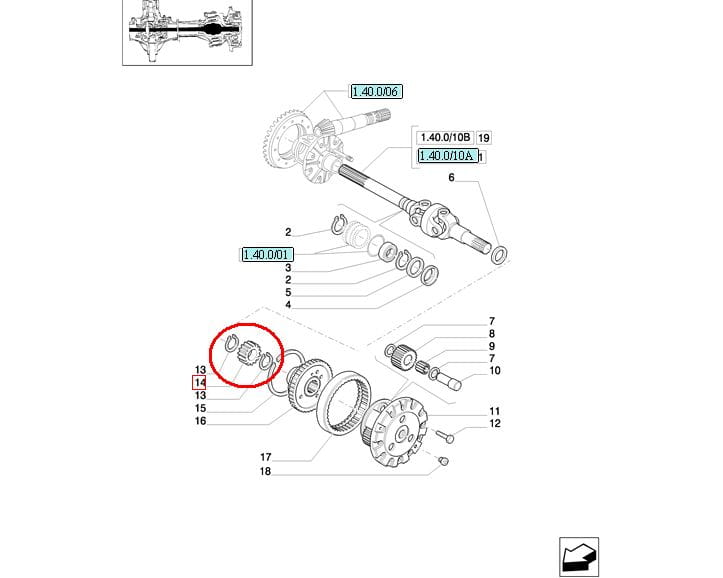ЦЕНТРАЛЬНАЯ ЗВЕЗДОЧКА РЕЕЧНОЙ ПЕРЕДАЧИ NEW HOLLAND CASE STEYR 5136819-84262815