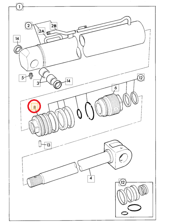 ПОРШЕНЬ ПРИВОДА САЛЬНИК JCB 3CX 4CX 595/10061