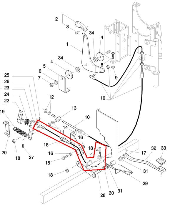 НОЖНОЙ ГАЗОВЫЙ ТРОС NEW HOLLAND CNH 86002269 - 47727797