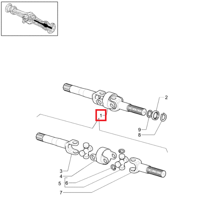 ПОЛУОСЬ ПОЛНЫЙ КОРПУС 580SL 144461A1