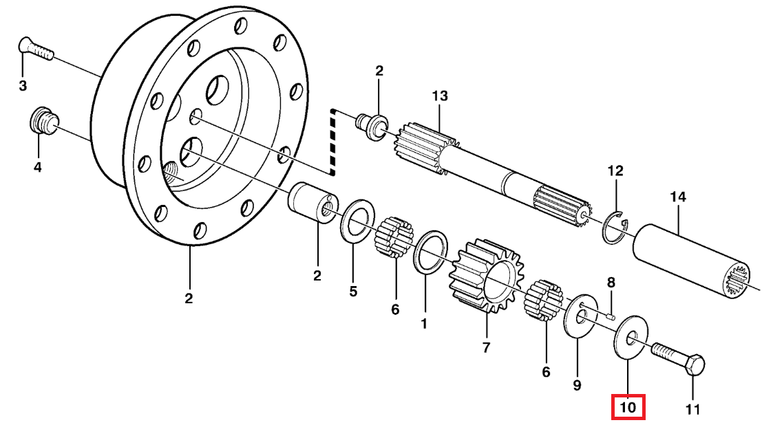 СПУТНИКОВАЯ ШАЙБА ШЛЯПА VOLVO BL71 11709376