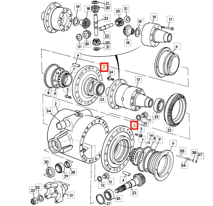 Корпус ступицы тормоза JCB 530 532 541 458/M5480