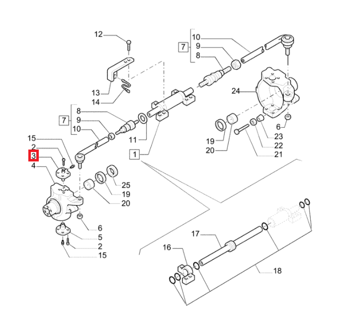 ВЕРХНИЙ ПОВОРОТНЫЙ ШТИФТ CARRARO CA130631