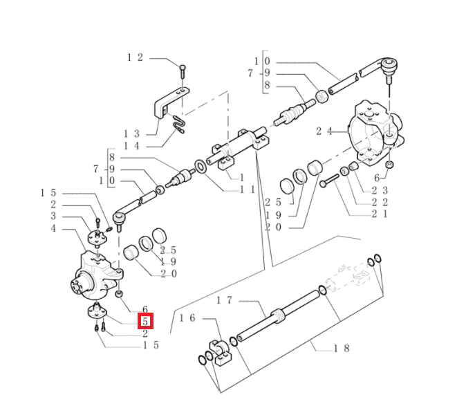 Нижний шарнирный шарнир NEW HOLLAND B115 85807972