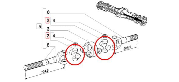 ПОЛУОСНЫЙ КРЕСТ NEW HOLLAND CASE 9967667-5191482