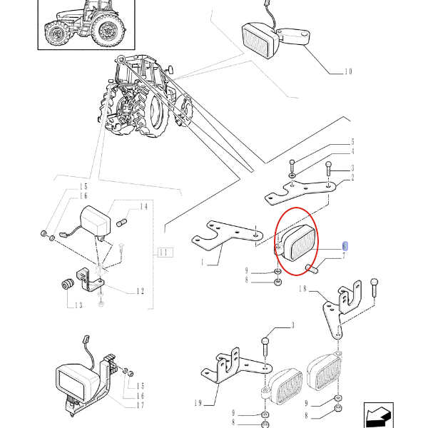 НАГРЕВАТЕЛЬНАЯ ЛАМПА HALOGEN LEWY New Holland 87638105 - 84254565