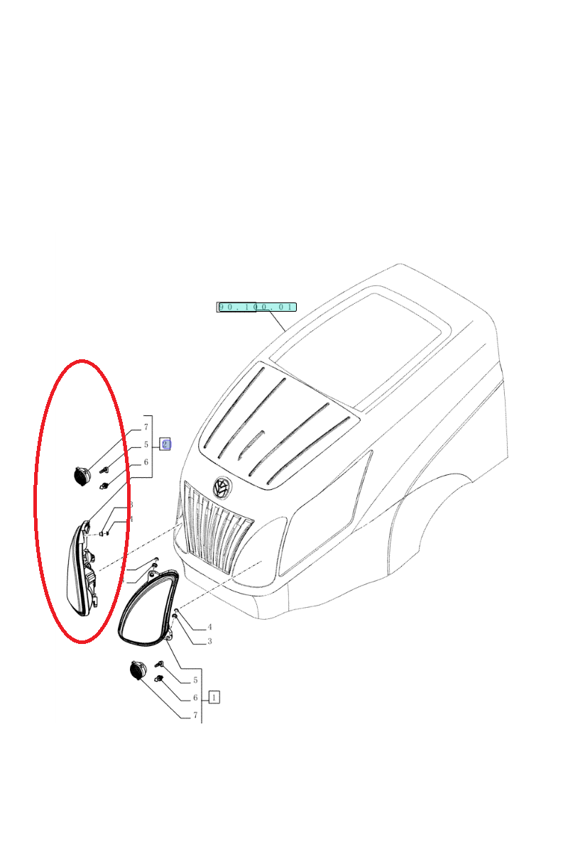 Правая передняя фара New Holland CNH 84340250 - 87700667