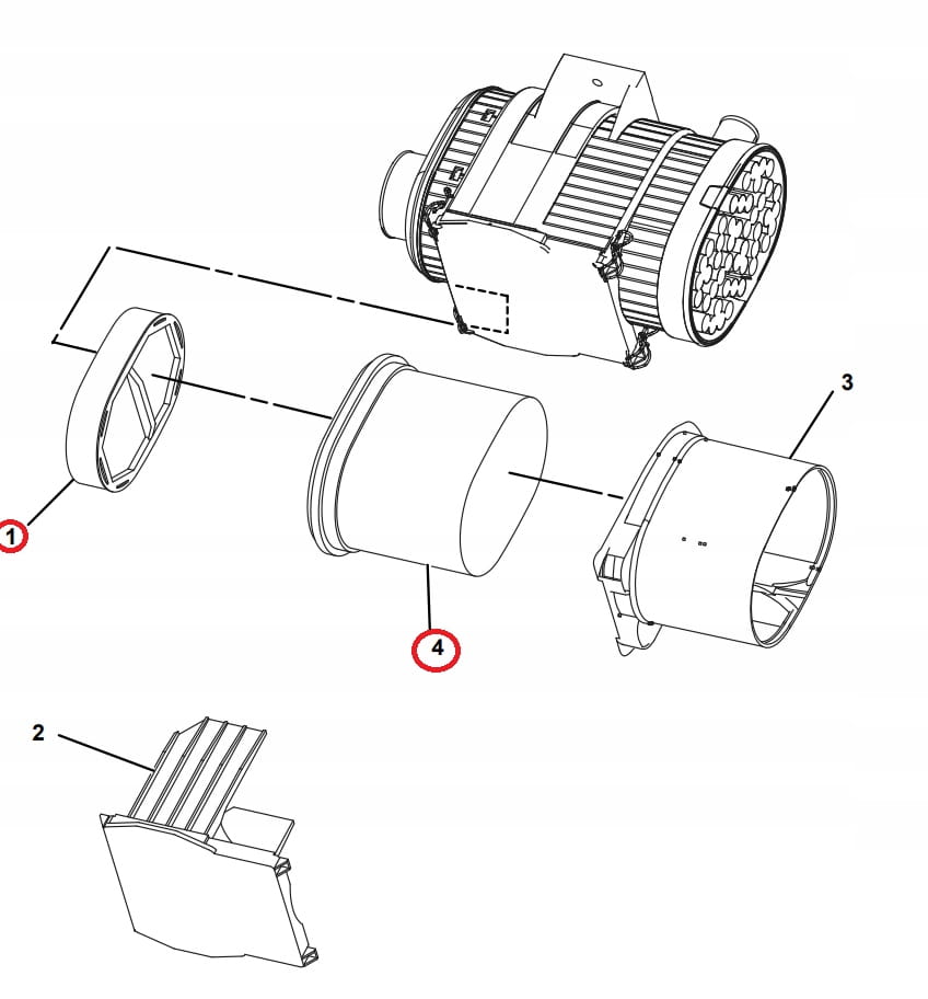 Комплект воздушных фильтров CAT 428D/E, 432D / E