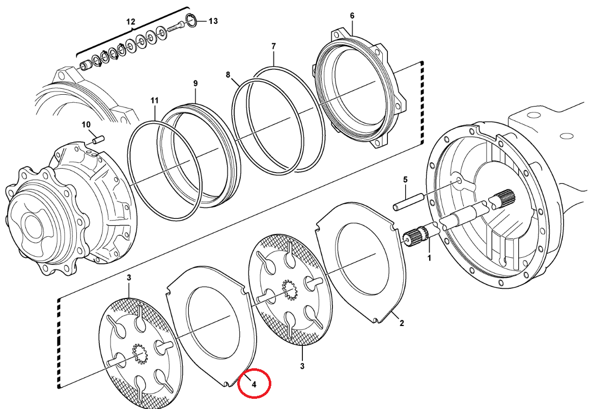 ТОРМОЗНАЯ ПРОКЛАДКА VOLVO BL60 BL70 BL71 11716581