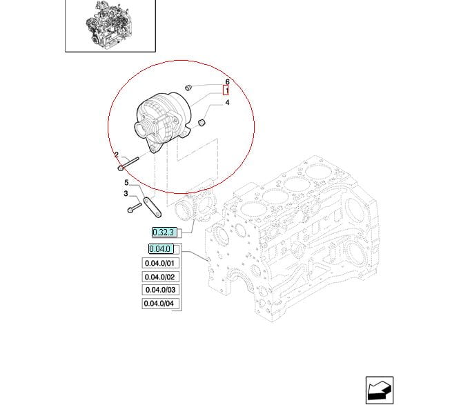 ГЕНЕРАТОР 120A NEW HOLLAND КОРПУС STEYR 84141452