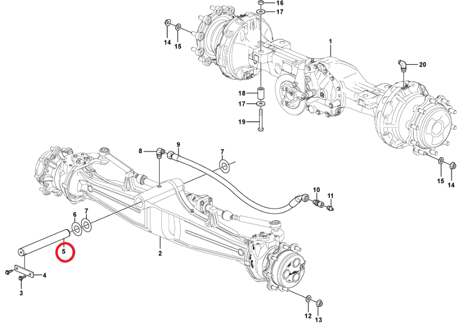 ШТИФТ ПЕРЕДНЕГО МОСТА VOLVO BL60 70 71 15016695